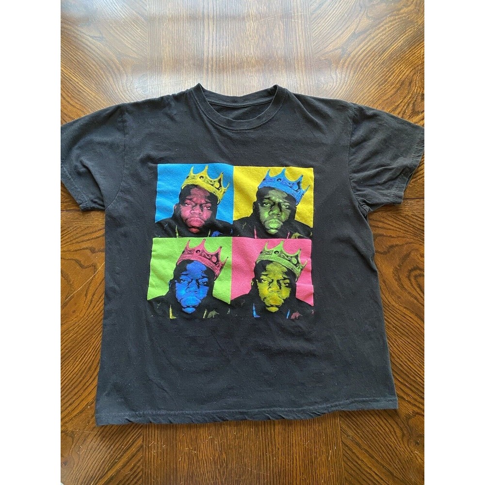 Notorious B.I.G Tee-Shirt Women's Medium Colorful Color Black Graphic Print Top